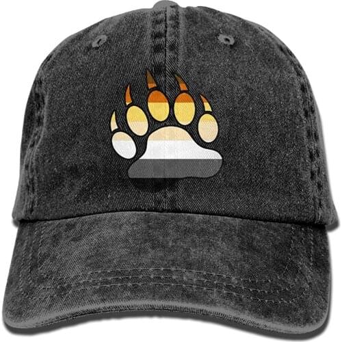 2020 Best SellingYISHOW Bear Pride Paw Unisex Denim Bucket Hat Novelty Visor Caps