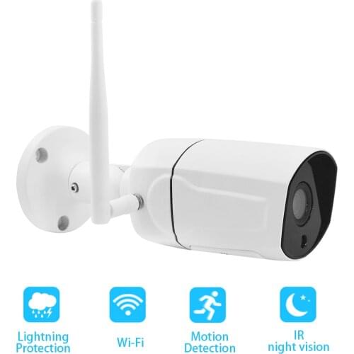 JideTech Security Camera Outdoor Indoor Bullet HD 2MP IP66 Waterproof 1080P Night Vision 2-way Intercom Wifi IP CCTV Camera