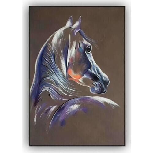 Oil painting horse 2020 New Year hand painted Modern creative painting Canvas Painting art Unique design 2020061201