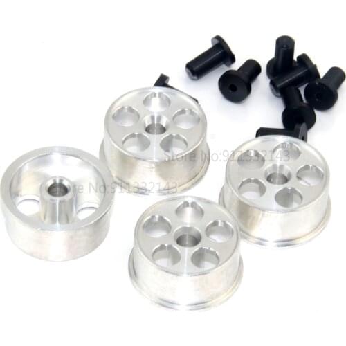 4Pcs HG Aluminum Alloy Middle Diameter Wheel Hub 95276 Rim for Low Profile Tires RC Model DIY Tamiya Mini 4WD Racing Cars