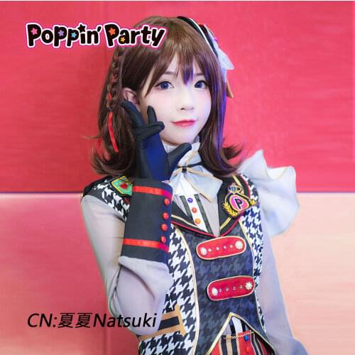 Cosplay Costume Anime Bang Dream! Toyama Kasumi Poppin’Party Dresses Christmas Halloween Free shipping CG491