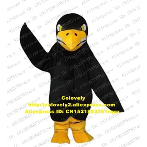 Black Eagle Hawk Tercel Tiercel Falcon Vulture Mascot Costume Adult Cartoon Character Head Very Big Circularize Flyer zz8158