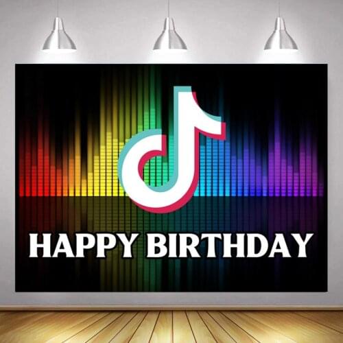 Graceful Musical Symbol Background For Photo Studio Beating Audio Frequency Birthday Party Photography Backdrop Photo Booth