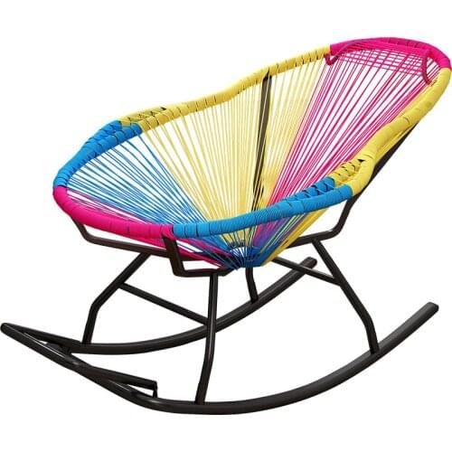 Home Rocking Chair Leisure Rocking Chair Creative Nap Recliner Adult Color Leisure Chair Balcony Chair Summer Rattan Chair