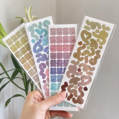 Ins laser ribbon sticker guka bear decoration material stickers