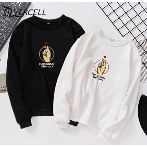 Hot Hot Sale Autumn Tops Womens Girls' Casual Pullovers Plus Velvet Loose Round Neck Sweatshirt Funny Print Couples Tops