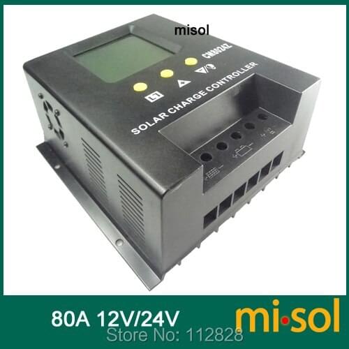 Misol / solar regulator 80A 12V 24v solar charge controller PWM, for solar panel battery charging