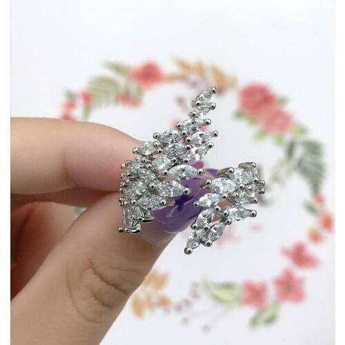 Fashion Luxury Feather Wing Rings Europe America Popular Charm Jewelry Adjustable Size Womens Cocktail Party Punk Ornaments