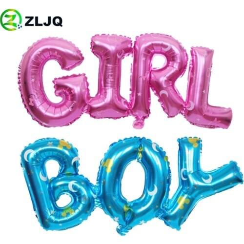 Its A Boy Girl Baby Shower Foil Balloons Gender Reveal Party Supplies Kids Girl Or Boy 1 Year 1st Birthday Party Decorations