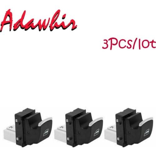 3PCS New # High quality 5ND959855 For Chrome Power Window Switch For VW Volkswagen Eos Golf Jetta MK5 6 GTI PASSAT B6 CC Tiguan
