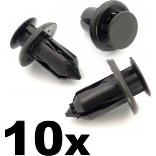 10x Plastic Bumper Clips for Mazda Cars- Front, Rear Bumper Trim & Grille Rivet