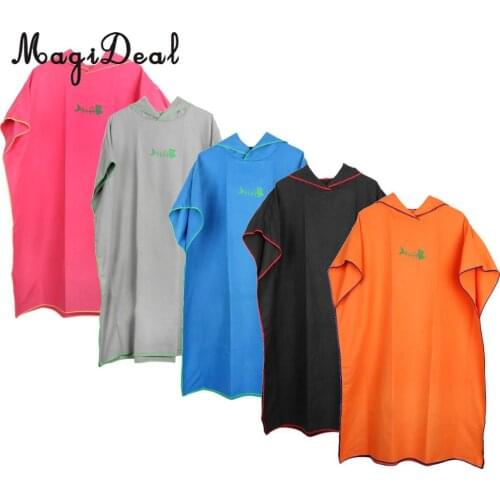 Surf Poncho Towel with Hood for Adults Women Men, Microfiber Beach Changing Robe for Swimming Bathing Kitesurf Wetsuit