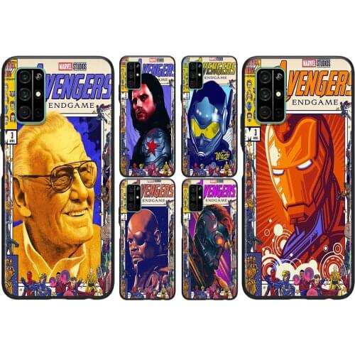 Marvel Avengers Retro poster For Huawei Honor 50 SE V30 View 20 V20 30i 30S 30 20S 20E 20i 20 Lite Pro Plus Black Phone Case