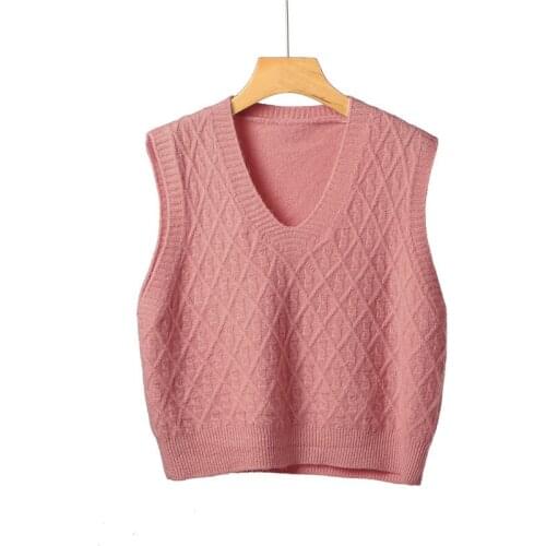 Urifens V Neck Canbdy Color Short Vest 2021 Summer Sleeveless Twist Chic Korean Student Sweater Vest Casual Knitted Tops BN78U