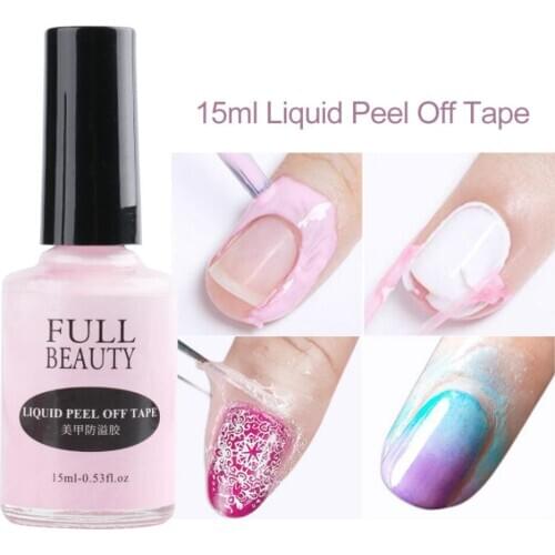 15ml Nail Polish Liquid Peel Off Tape Protect Glue Varnish Anti-spill Latex Fast Dry Skin Care Nail Art Tool Tweezer Protector