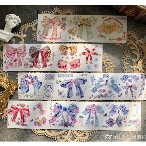 1 Loop 6 X 100cm Flower Bow Special Oil Transparent PET Collage