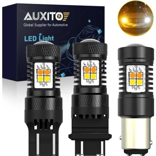 2pcs Dual Color T25 3157 P27/7W Switchback Led T20 7443 W21/5W Led Bulb Car DRL Turn Signal Lamp Auto Lights Bulb 12V