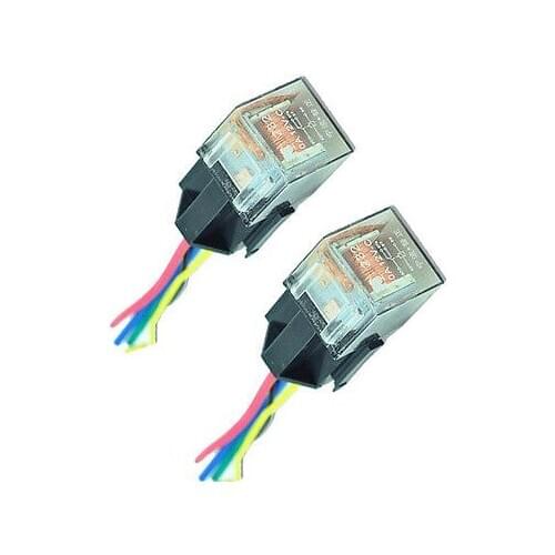 2Pack Universal 12V 80A 80 A SPDT Relay & Socket 5Pin 5P 5 Wire Fit For Car