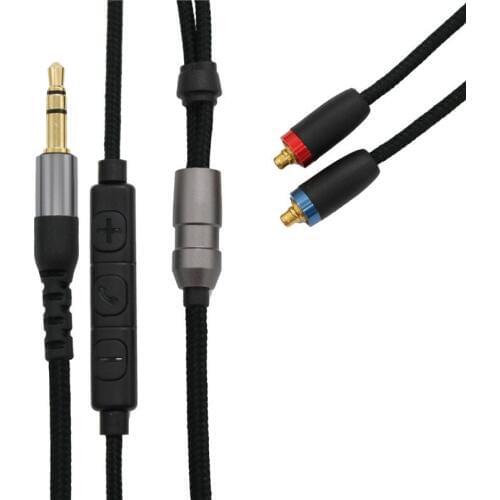 3.0 thick line MMCX with wheat adjustable tone phone fFor Shure SE215SE846UE900 XBA-A3 2 H3 headphone cable audio cable