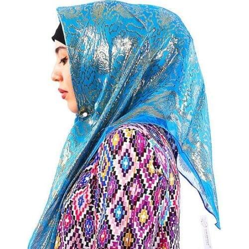 Promotion Sale! Silk Jacquard Scarf Muslim Square Hijabs Shawl Ethnic Ultralight Foulard Hijab Islamic Womens Accessories