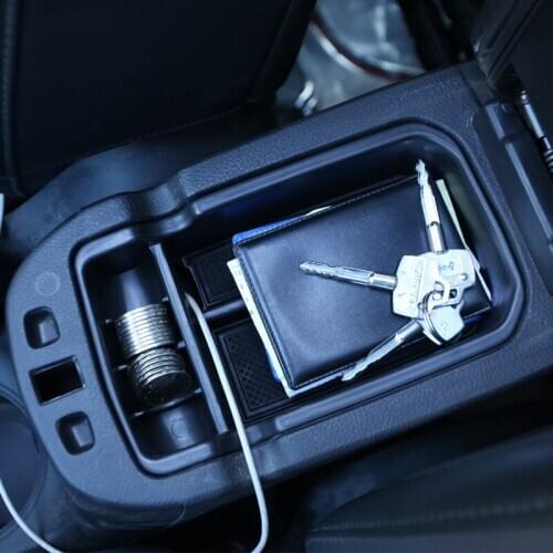 FOAL BURNING Car Interior Black Armrest Box Storage Glove Container Box Fit for Jeep Compass 2th 2017-2020 Parts Accessories