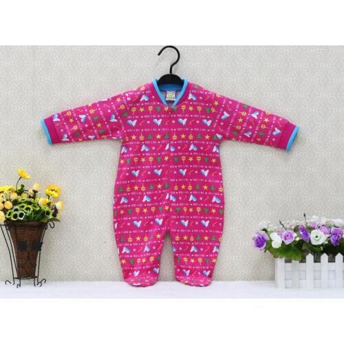 2021 Little Q Pure Cotton Newborn rompers Winter one piece fashion print Baby Clothing multicolor girls infant christmas clothes