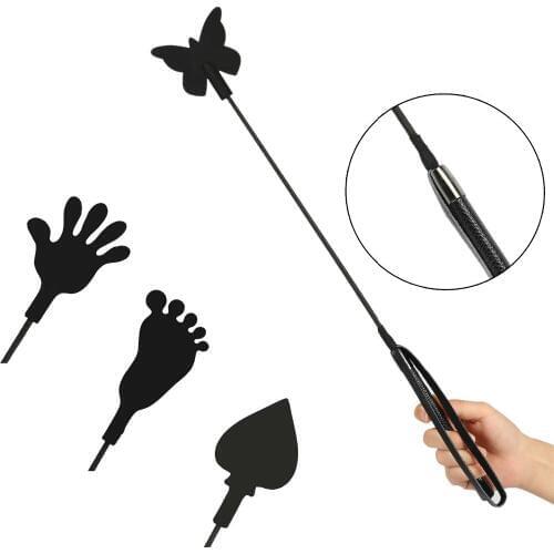 Palm Ankle Heart Butterfly Shape Long Spanking Sex Whip BDSM Erotic Toys Flogger Sex Torture Slave Sex Tools Adult Games Sex Toy