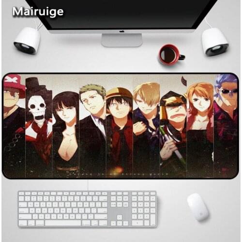 Mairuige One Piece Luffy Zoro Sanji All Members of Straw Hat Pirates Anime Mousepad Large Size Table Mat Mouse Notebook Computer