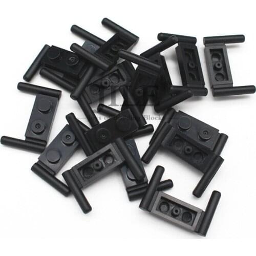 Moc Plate Modified 1x2 with Handles 3839 DIY Enlighten Building Blocks Bricks Attachment Sets Compatible Assembles Particles