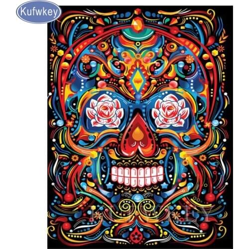 5D diy Diamond Painting"Skeleton"3d Cross Stitch Full diamond embroidery diamond Mosaic pattern paint diamond Halloween gift
