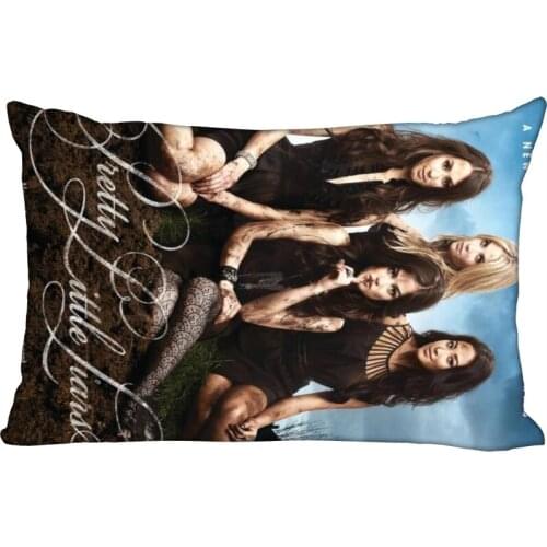 Pretty Little Liars Pillow Cover Bedroom Home Office Decorative Pillowcase Rectangle Zipper Pillow cases Satin Soft No Fade