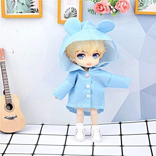New ob11 BJD 16cm Doll Clothes Raincoat Rainproof Clothes Little Yellow Duck 1/12 Dolls Universal Accessory Toys for Girls