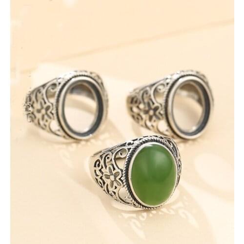 11*14mm 925 STERLING SILVER MEN Women Semi Mount Bases Blanks base blank Pad ring Setting jewelry findings diy A5954