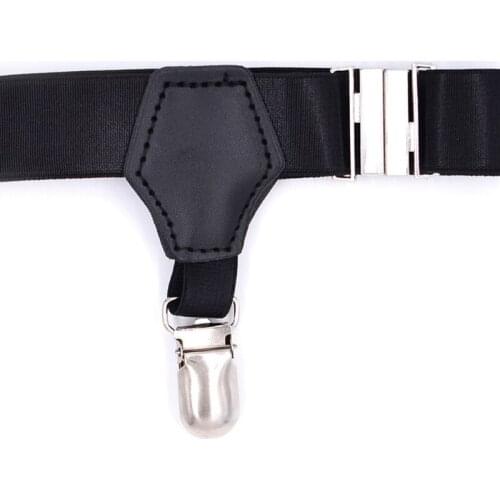 40GC 2Pcs Elastic Men Sock Suspenders Garter Hold Up Braces Duck Clip Grip Adjustable