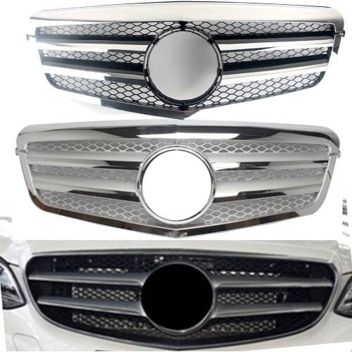 Front Racing Bumper Grille Upper Facelift Grill For Mercedes Benz E-Class W212 2009 2010 2011 2012 2013Chrome Black