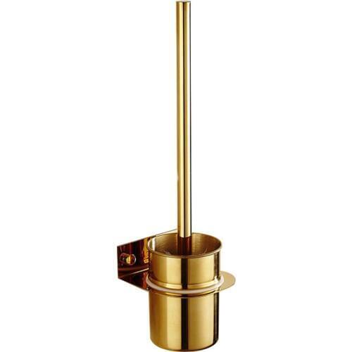 304 Stainless Steel Gold Finish Toilet Brush Wall Mount Bathroom Mirror Plating Cleaning Brush Set Bathroom Hardware Accessories