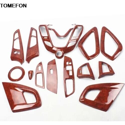 TOMEFON For Hyundai Veloster 2011-2016 ABS Special Wood Color Handle Gear Shift AC Vent Door Window Switch Botton Interior Trim