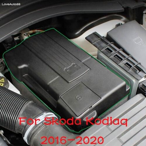Car Battery Negative Protection Cover Engine Battery Protection Box For Skoda Kodiaq 2021 2016 2017 2018 2019 2020