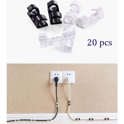 Cable Organizer Clips Cable Management Desktop & Workstation ABS Wire Manager Cord Holder USB Charging Data Line Bobbin Winder