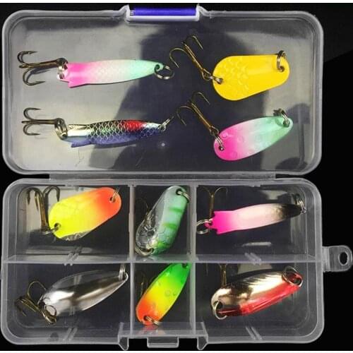 11pcs/31 pcs Fishing Lure Kit Colorful Sequins Lure With Hooks Bait Set Metal Lure Tackle Hard Bait