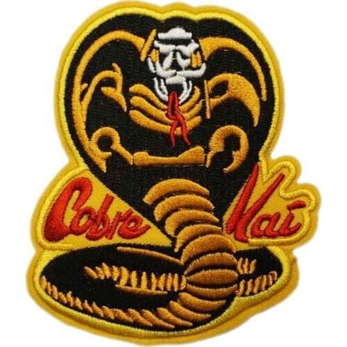3.75" The Karate Kid Movie Cobra Kai Snake patch TV Movie Film Series Embroidered iron on sew on badge transfer