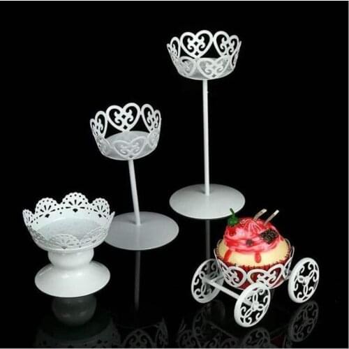 4pcs European creative iron cake rack / Wedding dessert Pendant / Lace snack rack / Wedding prop pendant Decoration