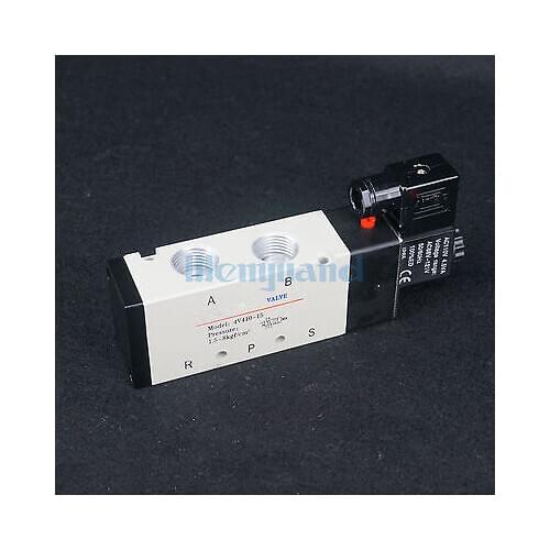 4V410-15 5 Port 2 Position Single Solenoid Pneumatic Air Valve 1/2" BSPT AC110V