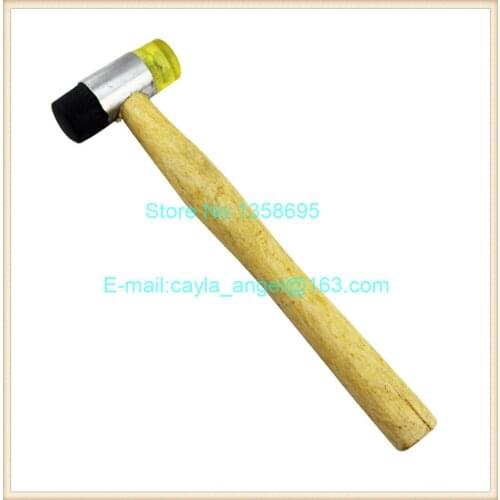 Free Shipping Wooden handle Rubber hammer / Fiberglass Hammer,Engraving Tools,Power Reduced Multi-purpose For Jewelry DIY Tools