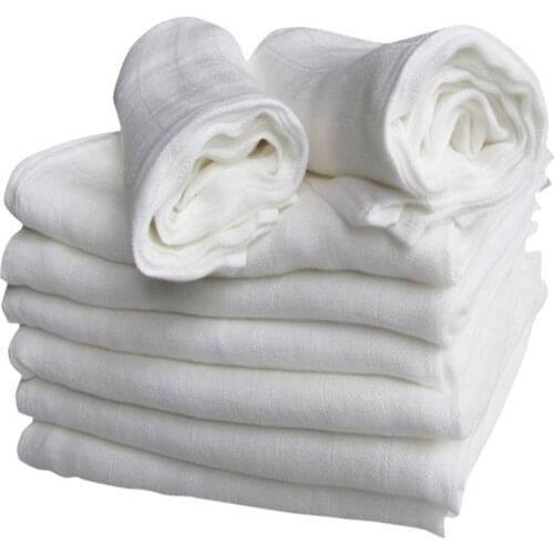 Bamboo Cotton Baby Diapers Fabric Fiber Charcoal Cloth Diaper Newborn Babies Washable Ink Free, Soft + Durable 10 pcs 50*70cm