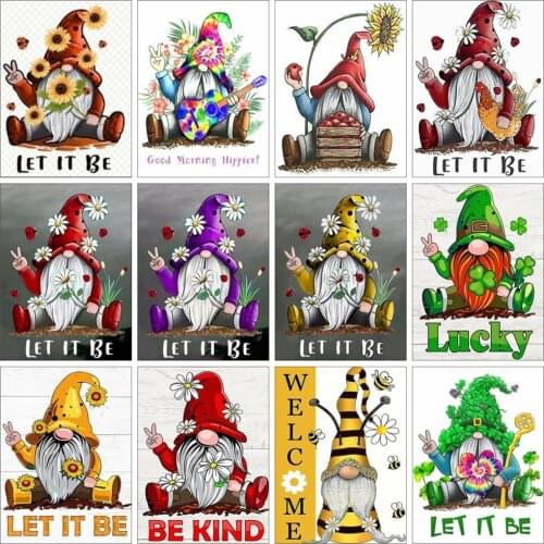 Huacan Full Square Diamond Painting Cartoon DIY 5D Diamond Embroidery Mosaic Cross Stitch Picture Of Rhinestones Christmas Decor