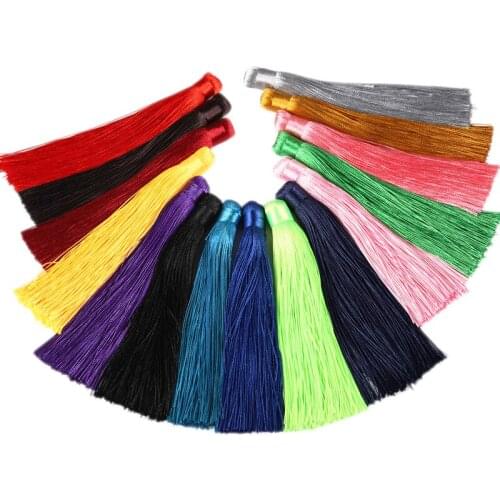 Mixed Cotton Silk Tassel DIY Jewelry Making Craft Accessories With Hanging Loop 10pc/5.5'' for Keychain Bookmarks Earrings