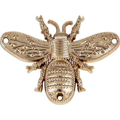 50piece Metal Bee Rivets Charm Hook Clasps Sewing Garment Rivets Decorated Sew On 3 Holes Sewing Supplies for Bags Shoes K463