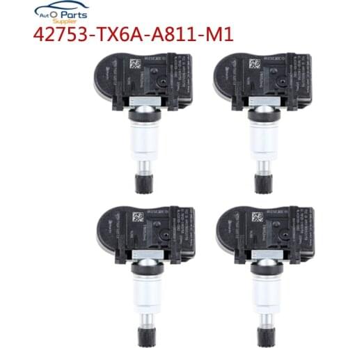 New 4pcs 42753-TX6A-A811-M1 315MHz TPMS Tire Pressure Monitor Sensor For Honda Crosstour CR-V Accord Crosstour 42753TX6AA811M1