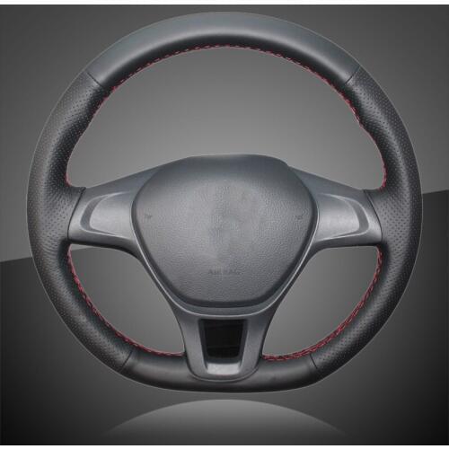 Car Braid On The Steering Wheel Cover for Volkswagen VW Golf 7 Mk7 New Polo 2014 2015 2016 2017 without Original Leather Covers